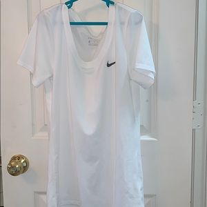 White nike athletic short sleeve